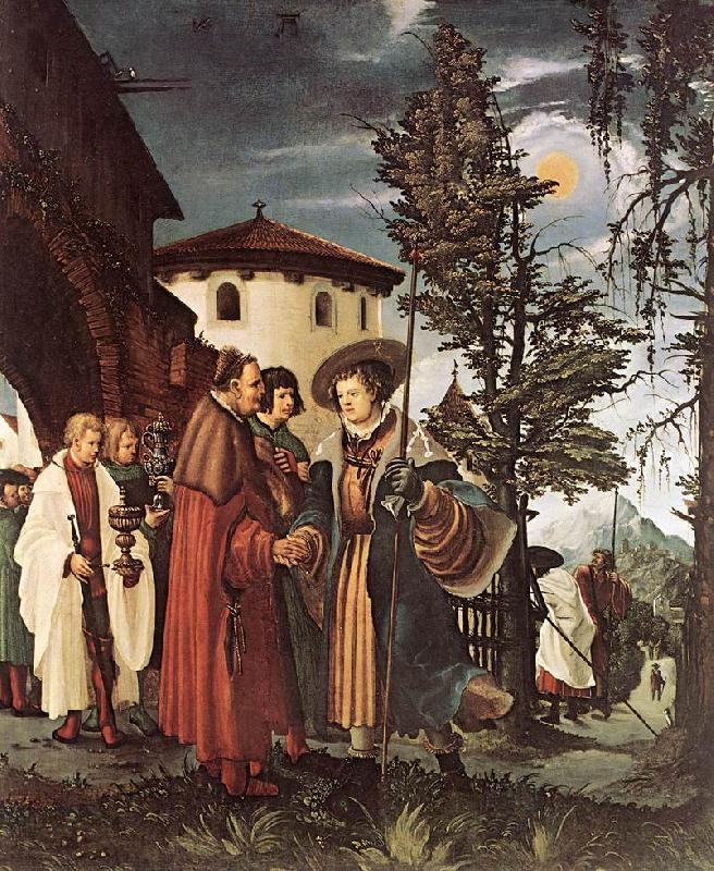 ALTDORFER, Albrecht St Florian Taking Leave of the Monastery Sweden oil painting art